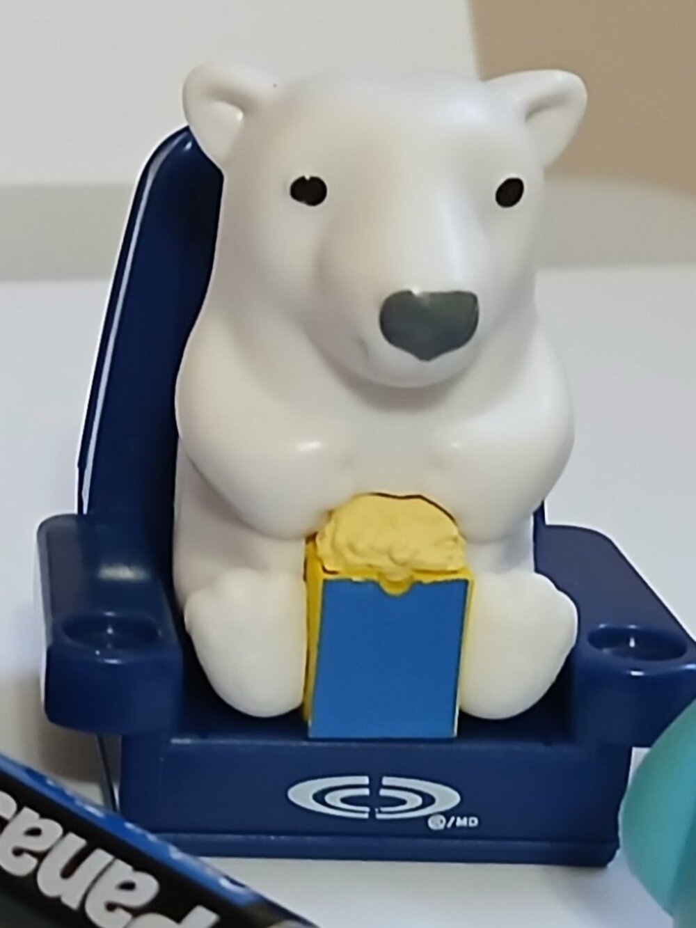 Cinaplex Collector Toy, Yutu the Polar Bear In Theatre Seat With Popcorn